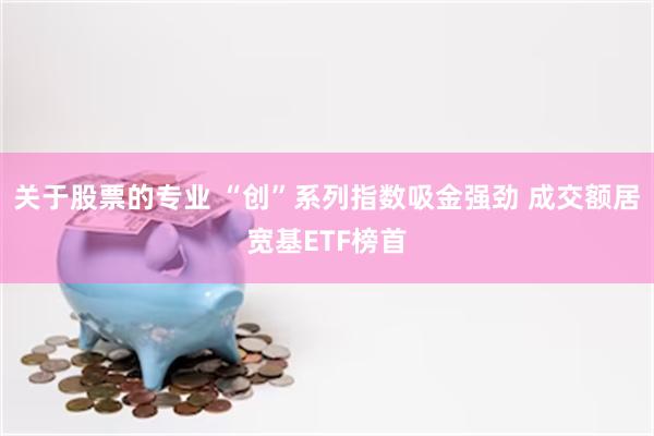 关于股票的专业 “创”系列指数吸金强劲 成交额居宽基ETF榜首