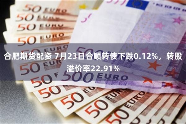 合肥期货配资 7月23日合顺转债下跌0.12%，转股溢价率22.91%