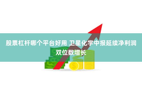 股票杠杆哪个平台好用 卫星化学中报延续净利润双位数增长