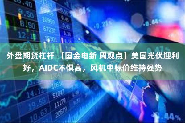 外盘期货杠杆 【国金电新 周观点】美国光伏迎利好，AIDC不惧高，风机中标价维持强势